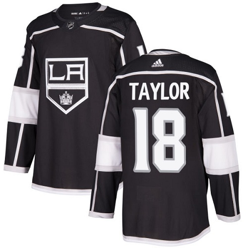 Adidas Kings #18 Dave Taylor Black Home Authentic Stitched NHL Jersey - Click Image to Close